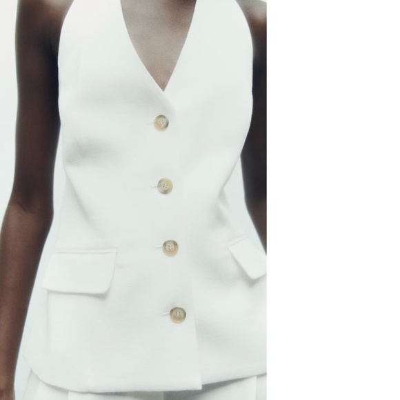 Zara OPEN BACK HALTER VEST - Picture 5 of 16